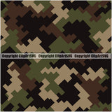 Camo Digital Seamless Pattern Design Black Green Brown Black Color Wilderness Outdoor Hunting Vector War Combat Camping Nature Sports Military Fashion Clipart SVG