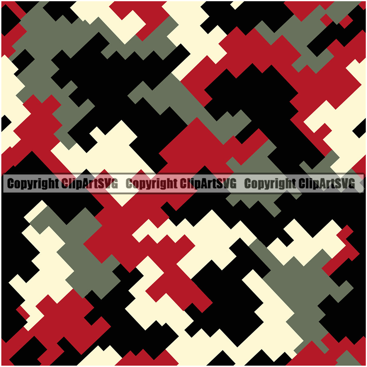 Defence Color Patten Digital Seamless Pattern Design Multicolor Nature Sports Red Black Gray ...