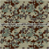 Digital Woodland Camo Seamless Pattern Design Brown Color Army War Combat Camping Nature Sports Military Fashion Vector Clipart SVG