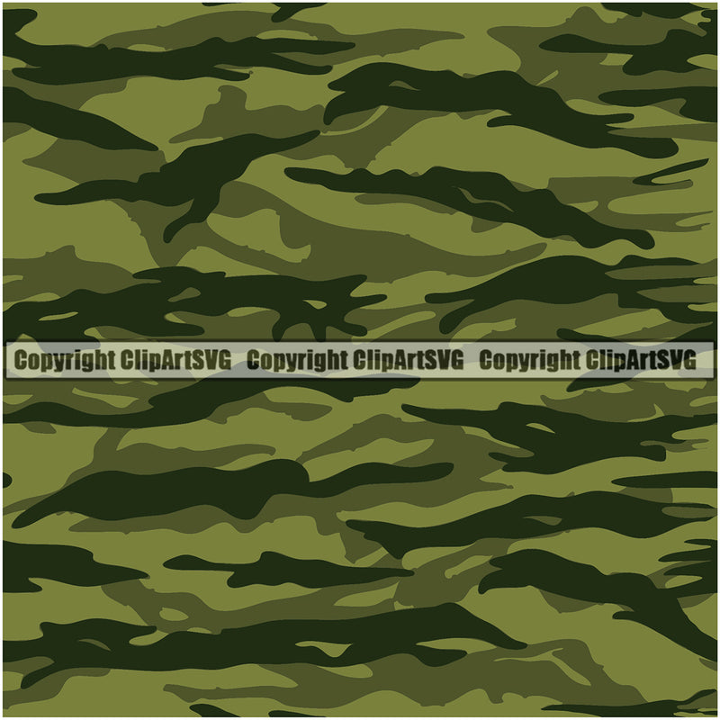 Camo Jungle Woodland Seamless Pattern Design Green Color Black Design Nature Sports Military Fashion Vector Army War Combat Camping Clipart SVG