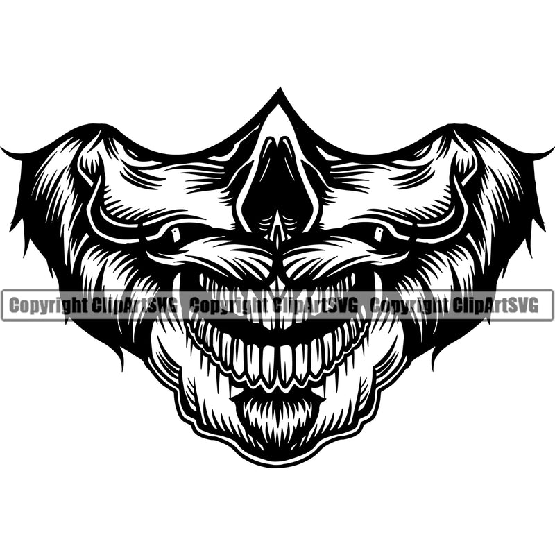 Cowboy Western Texas Vintage American Black White Skull Skeleton Half Face Mask Color Design Element Country Rodeo Traditional Retro Old Wild West Art Design Isolated Rancher Logo Clipart SVG