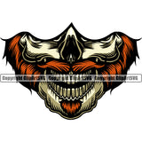 Cowboy Western Texas Vintage American Country Rodeo Color Skull Skeleton Half Face Mask Design Element Traditional Retro Old Wild West Art Design Isolated Rancher Logo Clipart SVG