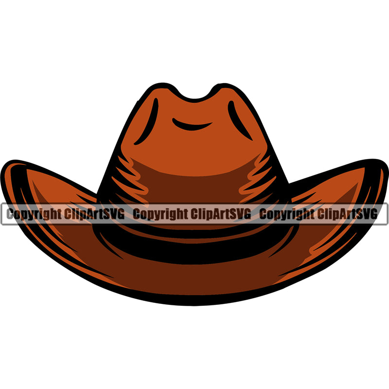 Cowboy Western Texas Vintage American Cowboy Leather Cap Hat Color Design Element Country Rodeo Traditional Retro Old West Art Design Isolated Rancher Logo Clipart SVG