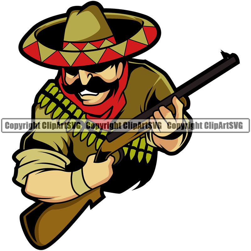 Cowboy Western Texas Vintage American Country Rodeo Mexican Banditos Mascot Color Body Design Element Traditional Retro Old Wild West Art Design Isolated Rancher Logo Clipart SVG