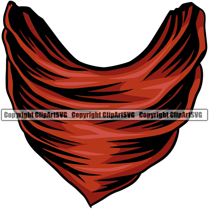 Cowboy Western Texas Vintage American Cowboy Color Scarf Bandanna Design Element Country Rodeo Traditional Retro Old Wild West Art Design Isolated Rancher Logo Clipart SVG