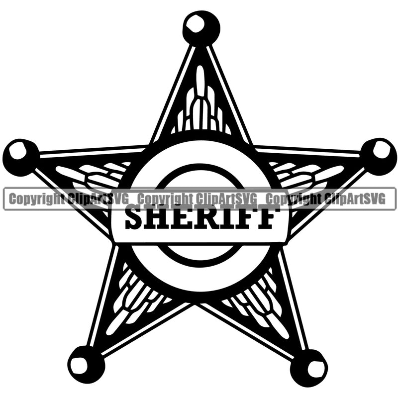 Cowboy Western Texas Vintage American Country Rodeo Sheriff Badge Quote Text Design Element Traditional Retro Old Wild West Art Design Isolated Rancher Logo Clipart SVG