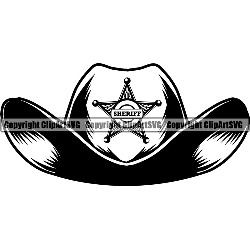 Cowboy Western Texas Vintage American Country Rodeo Sherriff Hat Vector Design Element Traditional Retro Old Wild West Art Design Isolated Rancher Logo Clipart SVG