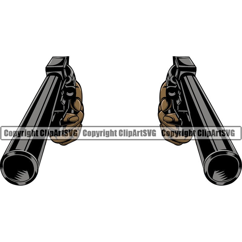 Cowboy Western Texas Vintage American Country Rodeo Double Woman Man Hand Holding Gun Pistol Revolver Design Element Traditional Retro Old Wild West Art Design Isolated Rancher Logo Clipart SVG