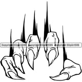 Animal Claw Design Element Sharp Nails Scratching Scratch Paws Scratches Ripping Background Panther Leopard Jaguar Monster Hand Sports Mascots Team School Sport Mascot Cartoon Character Fantasy E-Sport Emblem Company Art Symbol Business Logo Clipart SVG