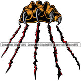 Animal Claw Design Element Yellow Color Sharp Nails Scratching Scratch Paws Scratches Tiger Cheetah Leopard Jaguar Monster Hand Sports Mascots Team School Character Game Fantasy Emblem Badge Company Art Symbol Business Logo Clipart SVG