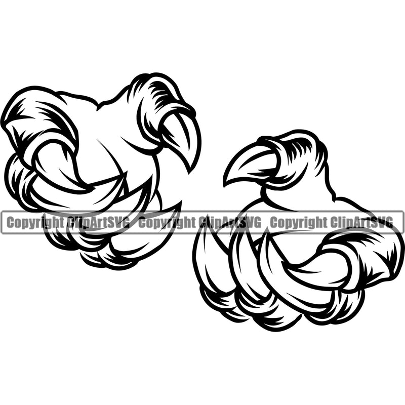 Animal Claw Design Element Game Controller Sharp Nails Scratching Paw Scratch Paws Scratches Tiger Cheetah Jaguar Monster Sports Mascots School Mascot Cartoon Character Game E-Sport Emblem Badge Company Art Symbol Business Logo Clipart SVG