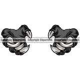 Animal Claw Design Element Holding Object Sharp Nails Scratching Paws Scratches Tiger Panther Jaguar Monster Hand Sports Mascots Sport Mascot Cartoon Character Game Fantasy eSport Emblem Badge Company Art Symbol Business Logo Clipart SVG