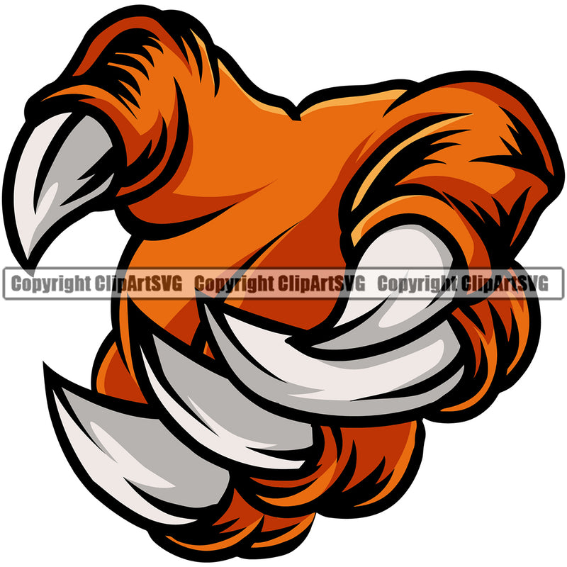 Animal Claw Design Element Nails Color Holding Objects Scratching Paw Scratches Tiger Cheetah Panther Leopard Monster Hand Sports Mascots School Sport Mascot Cartoon Character Game Fantasy E-Sport Emblem Badge Company Art Symbol Business Logo Clipart SVG