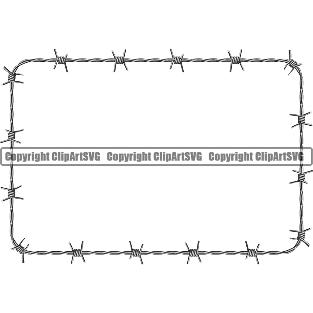 barbed wire fence clipart