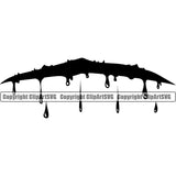 Blood Black Cut Slice Design Element Spilling Drip Dripping Black Silhouette Melt Melting Drop Dropping Bloody Horror Scary Wet Vector Clipart SVG