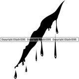 Blood Black Cut Slice Design Element Drip Dripping Black Silhouette Melt Melting Drop Dropping Horror Scary Wet Liquid Splash Splashing Clipart SVG