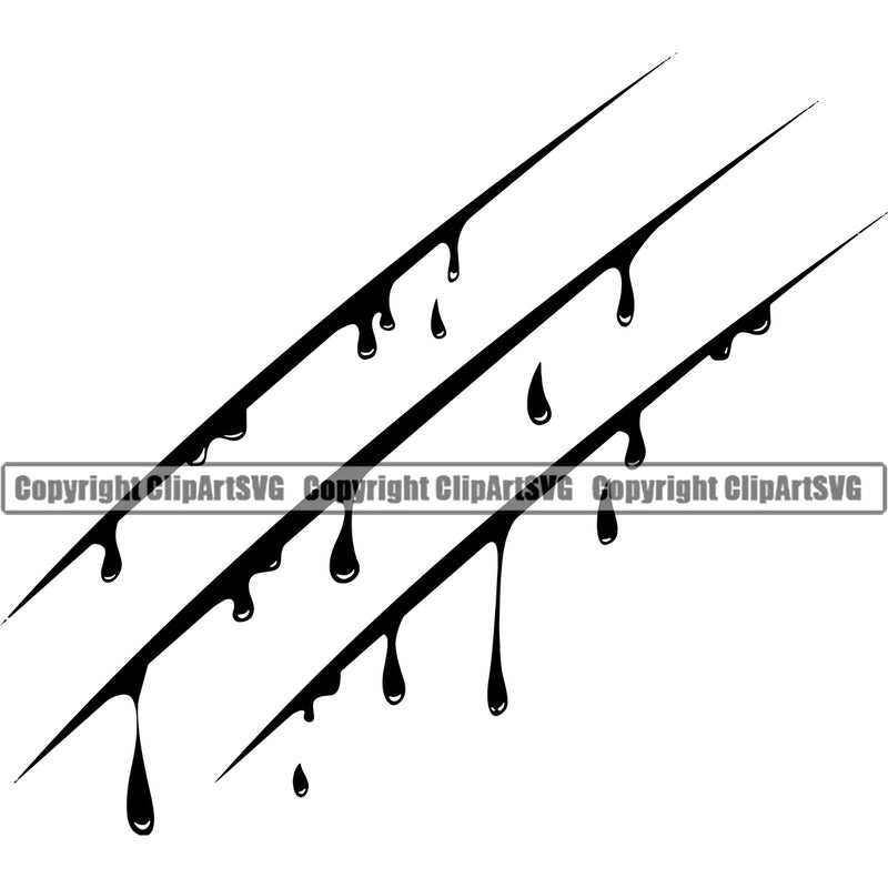 Blood Black Cut Slice Splatter Black Silhouette Spill Spilling Drip Dripping Melt Melting Drop Dropping Bloody Horror Scary Wet Liquid Splash Clipart SVG