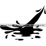 Blood Splash Black Color Splashing Splatter Spill Spilling Dripping Black Silhouette Melt Melting Drop  Horror Scary Wet Liquid Clipart SVG
