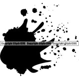 Blood Splatter Black Color Design Element Splashing Black Silhouette Splatter Spill Spilling Melt Melting Drop Dropping Bloody Horror Clipart SVG