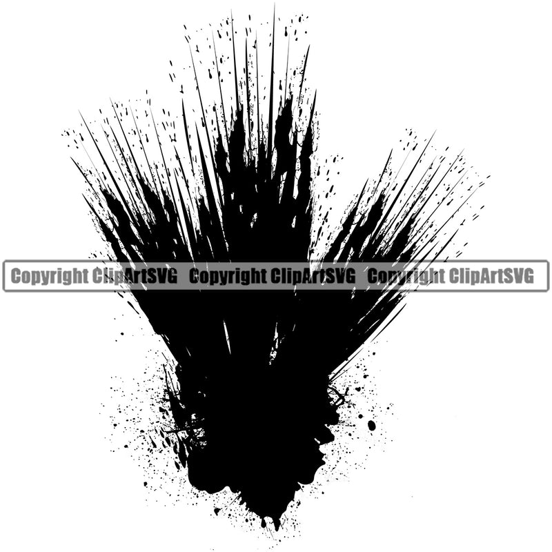 Blood Splatter Black Color Design Splash Splashing Black Silhouette Splatter Spill Spilling Bloody Horror Scary Wet Clipart SVG