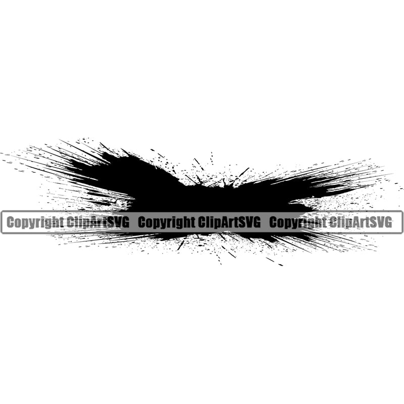 Black Color Blood Splatter Design Element Splash Splashing Black Silhouette Splatter Spill Spilling Vector Bloody Horror Scary Clipart SVG