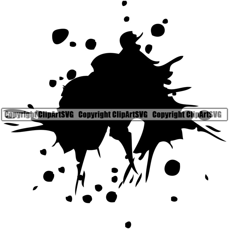 Blood Splatter Black Color Design Black Silhouette Splash Splashing Splatter Spill Spilling Element Melt Melting Vector Clipart SVG