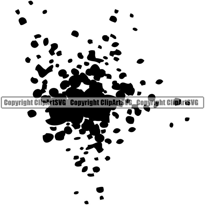 Black Blood Splatter Design Element Black Silhouette Liquid Splash Splashing Splatter Spill Spilling Drip Dripping Vector Clipart SVG