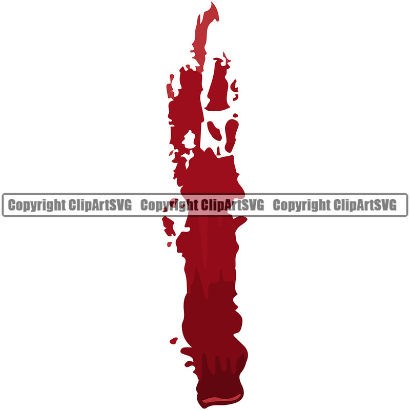 Blood Drip Dripping Melt Melting Drop Dropping Red Color Design Element Liquid Splash Splashing Bloody Horror Clipart SVG