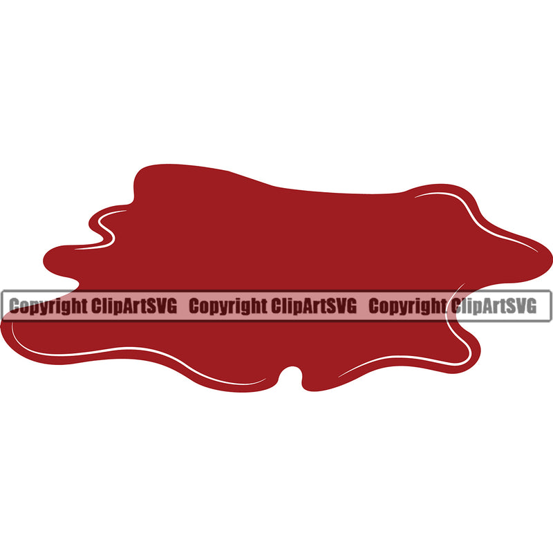 Blood Puddle Design Element Red Color Drip Dripping Melt Melting Drop Dropping Liquid Splash Splashing Clipart SVG