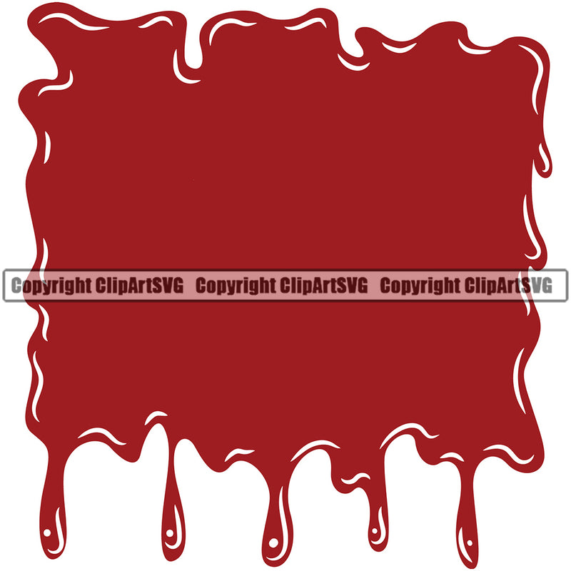 Blood Design Element Splatter Spill Spilling Drip Dripping Melt Melting Drop Dropping Vector Liquid Splash Splashing Clipart SVG