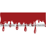 Blood Red Color Design Element Drip Dripping Melt Melting Drop Dropping Vector Bloody Horror Scary Wet Liquid Splash Splashing Clipart SVG