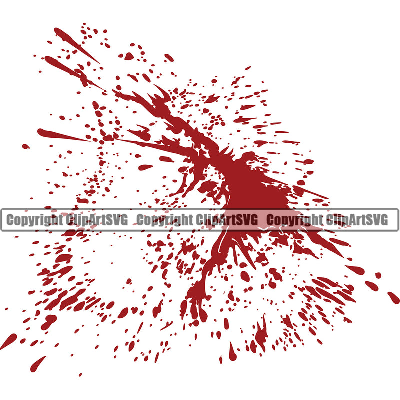 Blood Dropping Drop Bloody Horror Scary Wet Liquid Splash Splashing Spill Spilling Drip Dripping Vector Clipart SVG