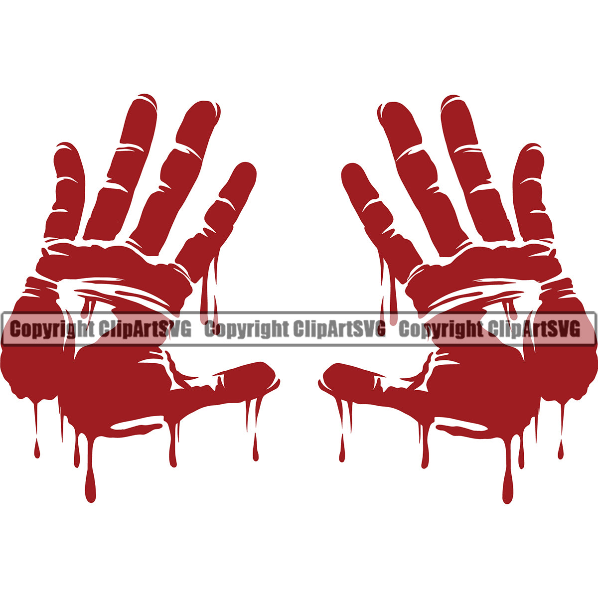 Blood Handprint Design Spill Spilling Drip Dripping Melt Melting Drop ...