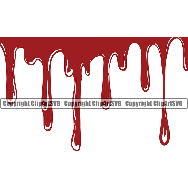 Blood Cut Slice Design Drop Dropping Drip Dripping Element Bloody Horror Scary Wet Liquid Splash Splashing Vector Spilling Clipart SVG