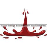 Blood Splash Design Dripping Spill Drip Melt Melting Drop Dropping Spilling Element Wet Liquid Splash Splashing Vector Clipart SVG