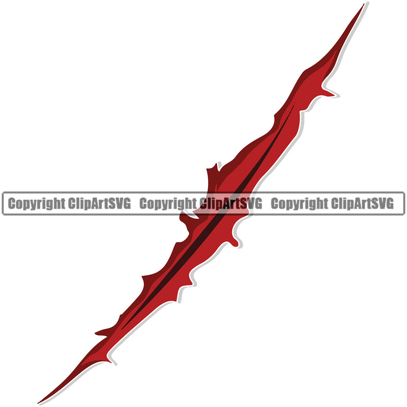 Blood Scratches Design Red Color Element Splatter Spill Spilling Melt Melting Liquid Splash Splashing Bloody Vector Clipart SVG