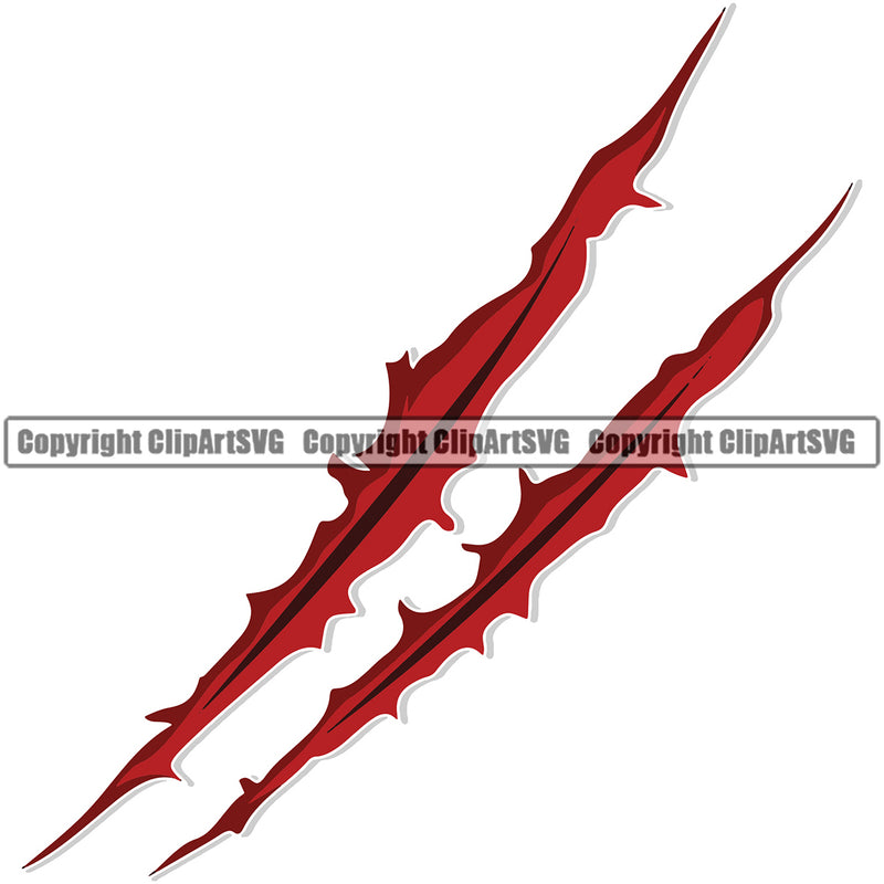Blood Scratches Design Red Color  Splatter Spill Spilling Drip Dripping Melt Melting Drop Dropping Liquid Splash Vector Clipart SVG