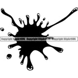 Black Blood Splash Vector Spill Spilling Drip Dripping Black Silhouette Melt Melting Drop Dropping Vector Bloody Horror Scary Wet Liquid Splash Splashing Clipart SVG