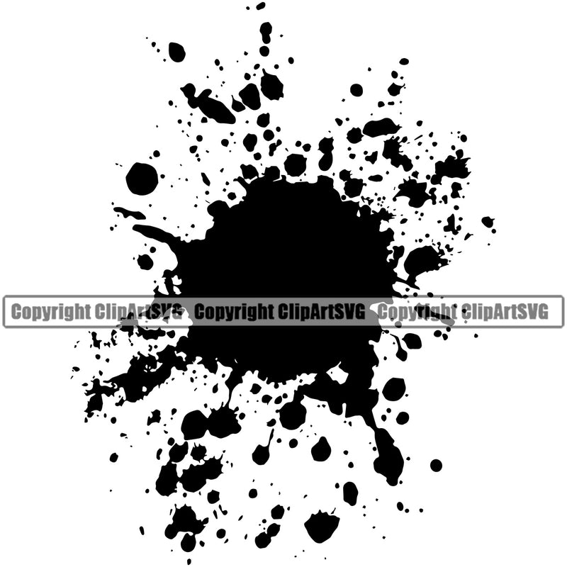 Black Blood Splatter Design Spill Spilling Black Silhouette Drip Dripping Melt Melting Drop Dropping Element Black Color Bloody Horror Scary Wet Liquid Splash Vector Clipart SVG