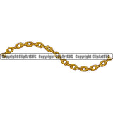 Metal Chain Link Wavy Line Design Element Gold Iron Connection Links Jewelry Connect Steel Safety Protection Security Strength Strong Textile Industry Concept Background Border Outline Sign Line Art Business Company Logo Clipart SVG