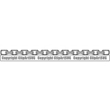 Metal Chain Straight Line Design Element Silver Color Iron Connection Jewelry Steel Safety Protection Security Strength Strong Textile Industry Concept Background Border Outline Sign Line Art Business Company Logo Clipart SVG