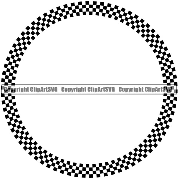 Motorcycle Car Street Run Running Racing Race Racer Transportation Checker Checkerboard Checkered Straight Circle White Background Design Element Checker Flag Outline Background Design Element Art Logo Clipart SVG