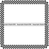 Motorcycle Car Street Run Running Racing Race Racer Transportation Checker Checkerboard Checkered Straight Square Flag White Background Design Element Outline Background Design Element Art Logo Clipart SVG