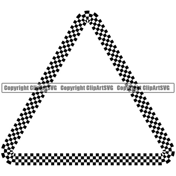 Motorcycle Car Street Run Running Racing Race Racer Transportation Checker Checkerboard Checkered Straight Triangle Flag White Background Design Element Outline Background Design Element Art Logo Clipart SVG