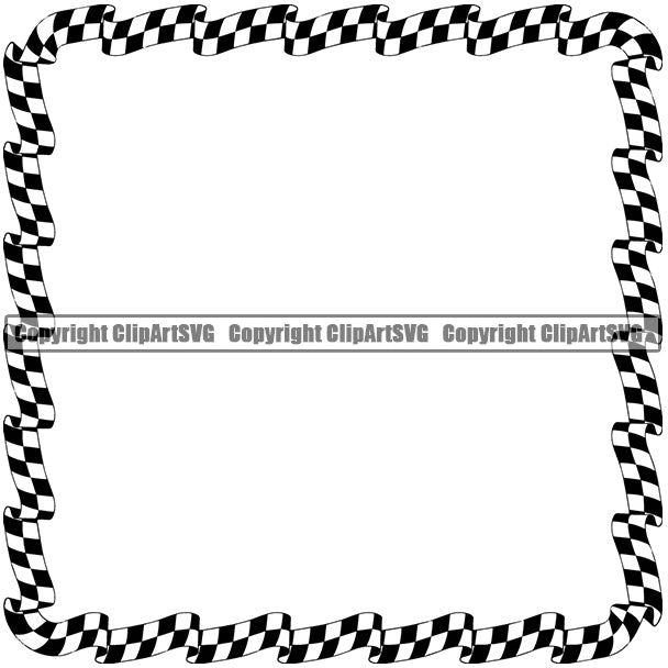 Motorcycle Car Street Run Running Racing Race Racer Transportation Checker Checkerboard Checkered Wavy Square Flag Design Element Outline Background Design Element Art Logo Clipart SVG