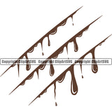 Mud Chocolate Cut Slice Design Element Flat Color Drip Dripping Melt Melting Drop Dropping Liquid Splash Splashing Vector Clipart SVG