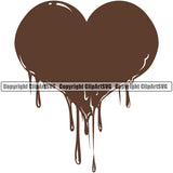 Mud Chocolate Design Element Drip Dripping Melt Melting Drop Dropping Muddy Dirt Dirty Chocolate Poop Wet Liquid Splash Splashing Clipart SVG