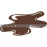 Mud Chocolate Puddle Design Spilling Drip Dripping Melt Melting Drop Dropping Dirty Chocolate Poop Wet Liquid Splash Splashing Clipart SVG