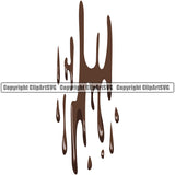 Chocolate Mud Drip Dripping Design Element Drop Dropping Chocolate Poop Wet Liquid Splash Splashing Splatter Spill Spilling Clipart SVG