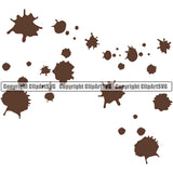 Mud Chocolate Splatter Design Spill Spilling Drip Dripping Melt Melting Drop Dropping Liquid Splash Dirty Vector Clipart SVG